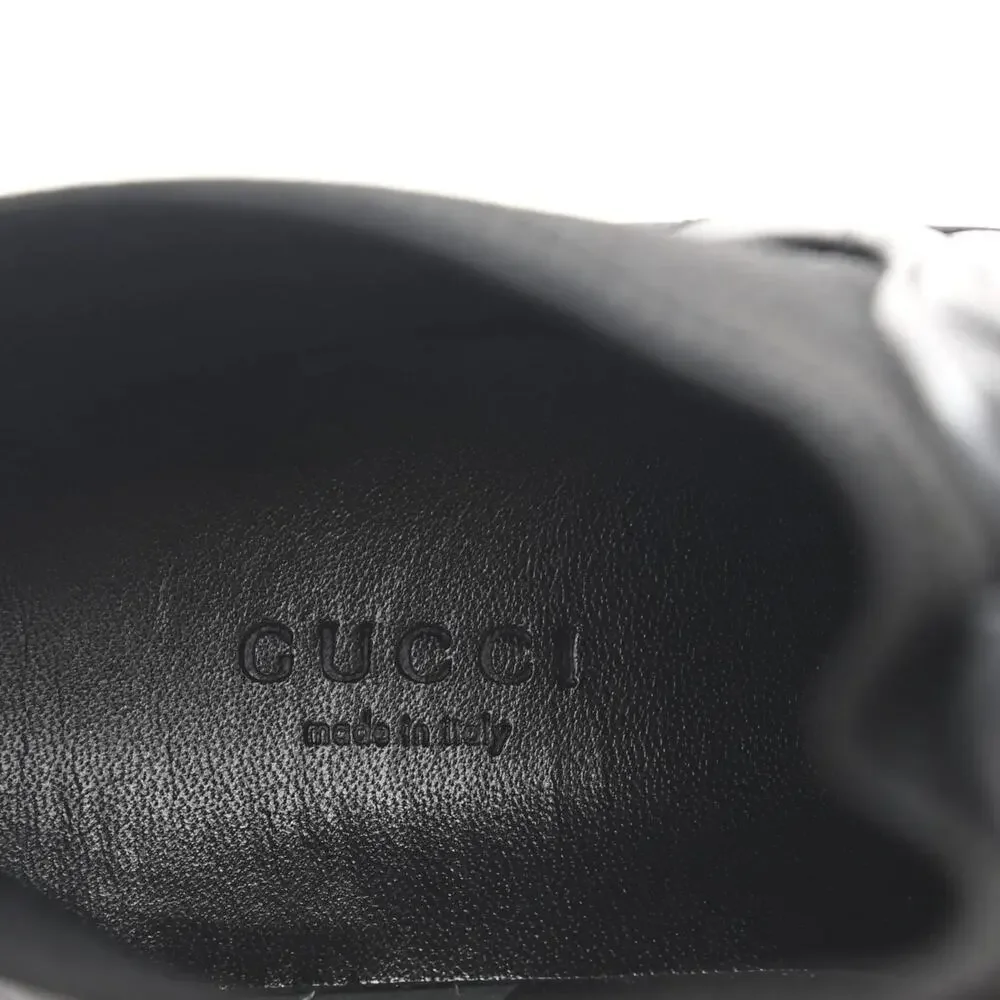 Gucci Frances Matelasse GG Chelsea Boots Black Calfskin Lug Sole EU 37 NIB